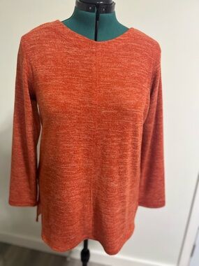 Everyday Lightweight Orange Knit Tunic Top